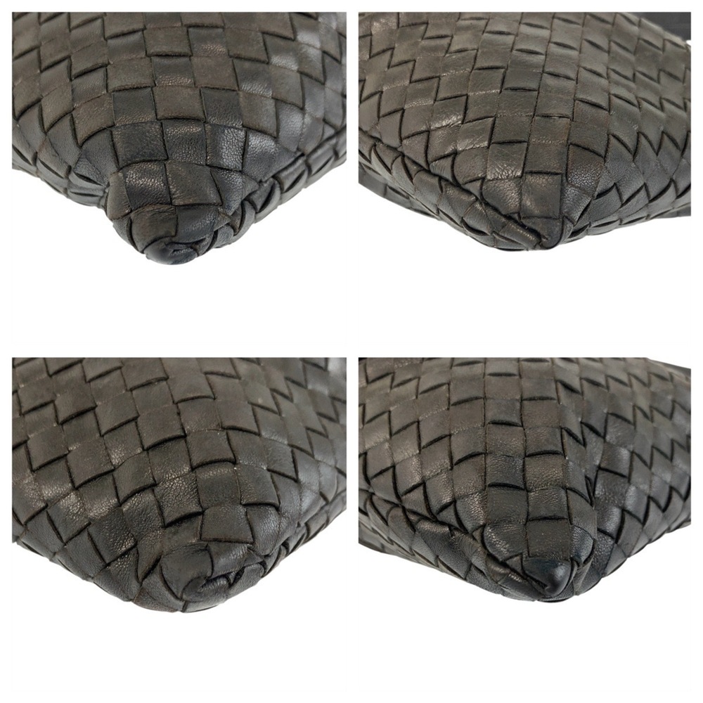 BOTTEGA VENETA Black Leather Intrecciato Shoulder Bag - Picture 4 of 10